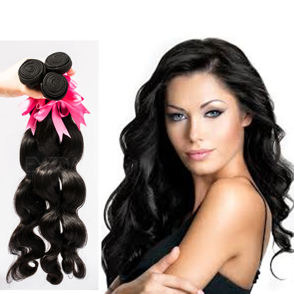 Grade 7A body wave natural color Peruvian cheap real hair extensions YJ